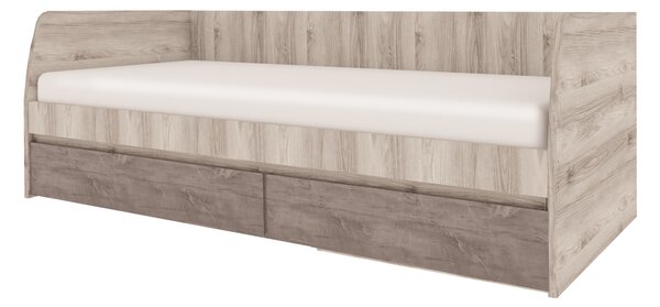 Jednolůžková postel 90 cm Jolene (kaštan nairobi + onyxová) (s roštem)