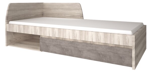 Jednolůžková postel 90 cm Jolene (kaštan nairobi + onyxová) (s roštem)