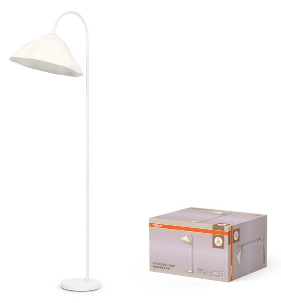Stojací lampa Decor Lotus Leaf E27 stmívatelná, Bílá