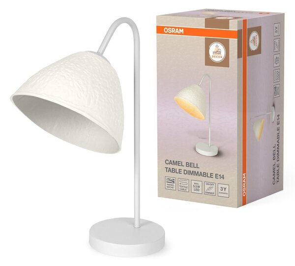 Stolní lampa Decor Camel Bell E14 stmívatelná, Bílá
