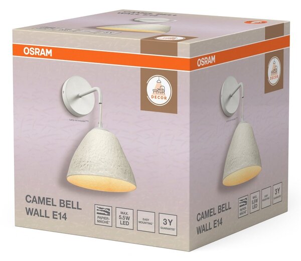 Dekorativní nástěnné svítidlo Camel Bell E14, Bílé
