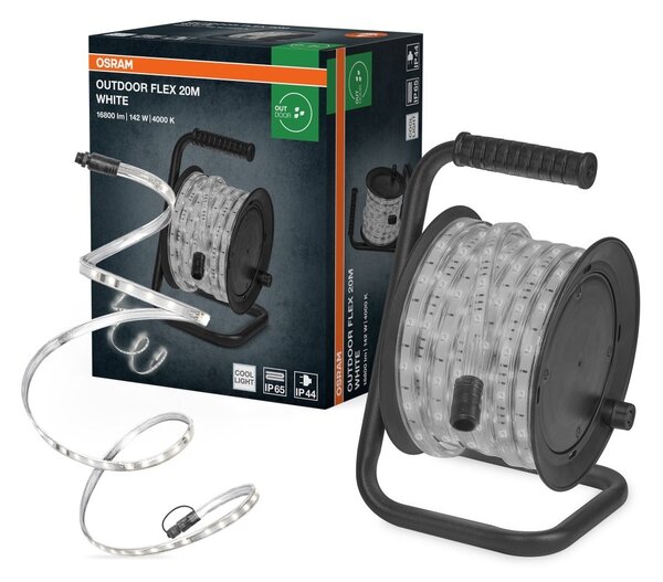 LED pásek Venkovní Flex 20m IP65, Studená Bílá
