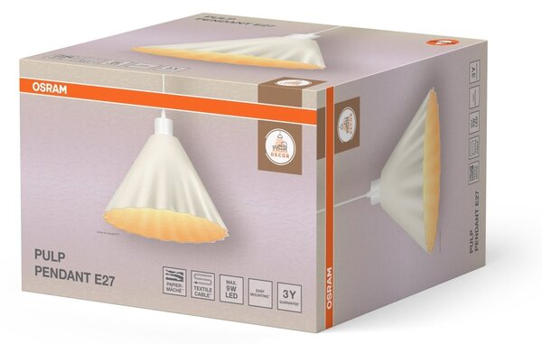 Závěsné svítidlo Decor Pulp E27, Bílé