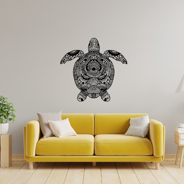 PIPPER. Samolepka na zeď "Mandala želva"