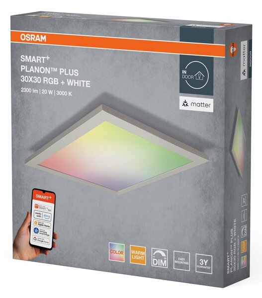 Chytrý LED panel MATTER Planon Plus 300x300mm Vícebarevný RGB + Bílá