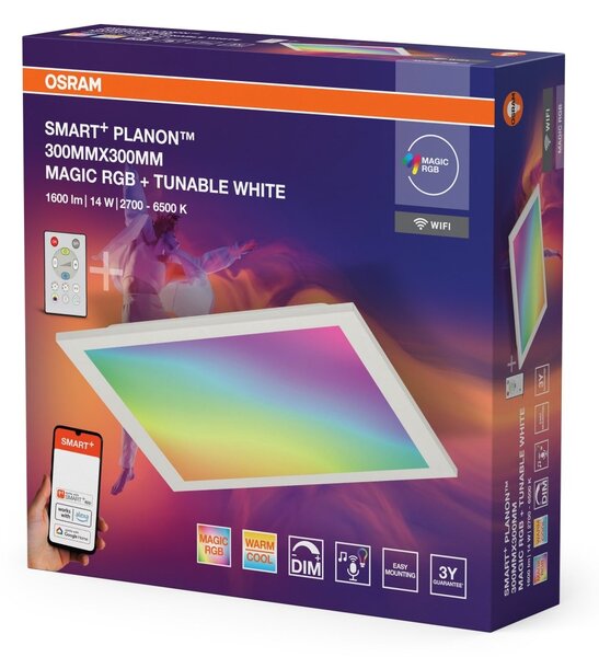 Panel Wifi Planon Magic 300x300mm, RGB+Laditelná Bílá