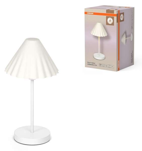 Stolní lampa Decor Pulp E14 stmívatelná, Bílá