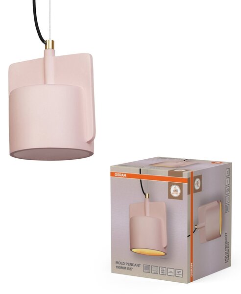 Závěsné svítidlo Decor Mold 190MM 1XE27, Růžové
