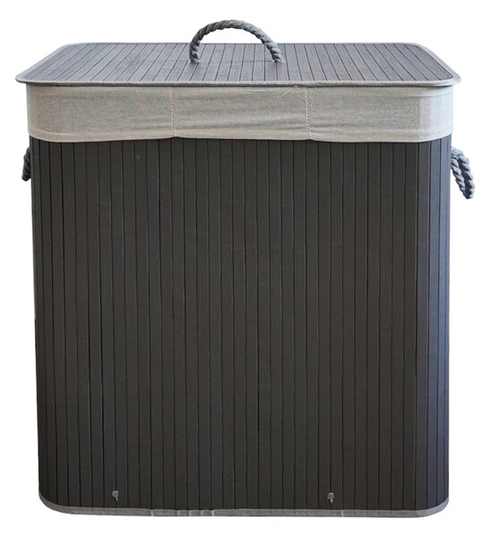 TRENDIE Bambusový koš na prádlo 150l šedý + DÁREK