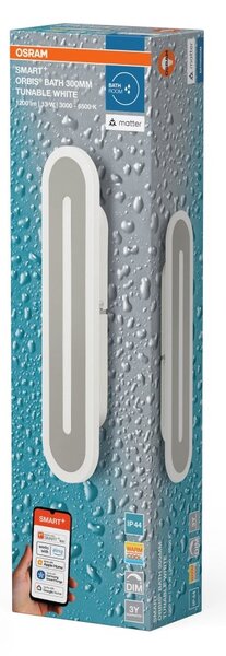 BÍLÉNástěnné svítidlo Matter Orbis Koupelnové IP44 300mm, Laditelná Bílá