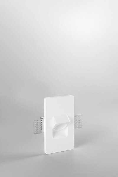 FAN INC-ESTRO-Q1 Vestavné svítidlo do zdi Estro (čtvercové, sádra) 1 x mini GU10, 160 x 90 x 67 mm - FANEUROPE