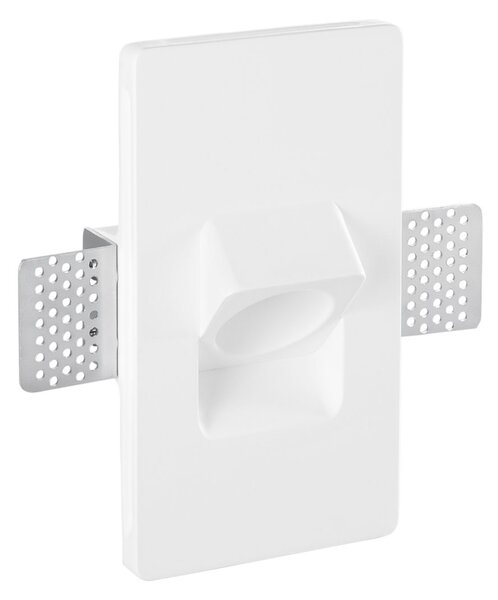 FAN INC-ESTRO-Q1 Vestavné svítidlo do zdi Estro (čtvercové, sádra) 1 x mini GU10, 160 x 90 x 67 mm - FANEUROPE