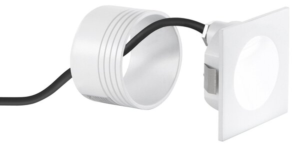FAN INC-ONYX-Q1C BCO Schodišťové světlo Onyx (čtvercové, bílá) LED 2 W, 430 lm, 3000 K, IP54, 8 x 8 x 4,8 cm - FANEUROPE