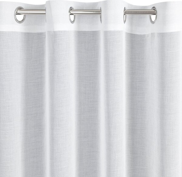 ZÁCLONA NA KROUŽCÍCH LANA 350X150 CM BÍLÁ