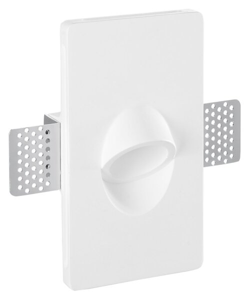 FAN INC-ESTRO-R1 Vestavné svítidlo do zdi Estro (kulaté, sádra) 1 x mini GU10, 160 x 90 x 67 mm - FANEUROPE