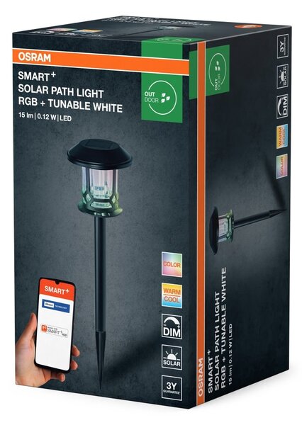 Chytré solární svítidlo pro vyznačení cest Path Light RGB+Laditelná Bílá