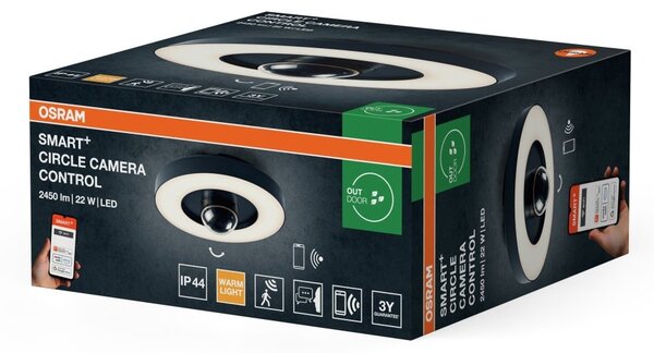 Chytré kulaté svítidlo Wifi Camera Control s kamerou, Teplá Bílá