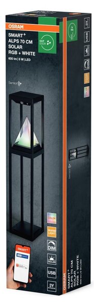 Chytrý solární sloupek ALPS 70cm RGB+Teplá Bílá IP44