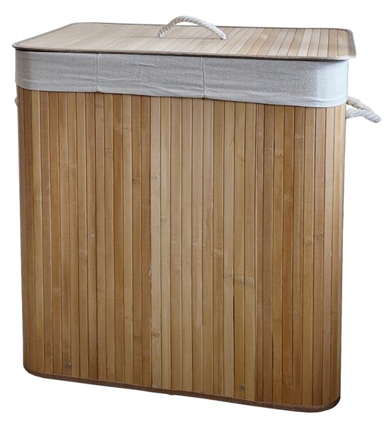 TRENDIE Bambusový koš na prádlo 150l světle hnědý + DÁREK
