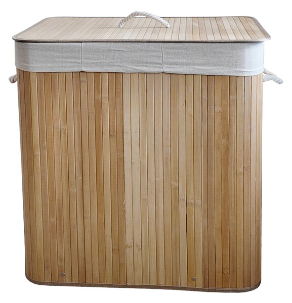 TRENDIE Bambusový koš na prádlo 150l světle hnědý + DÁREK