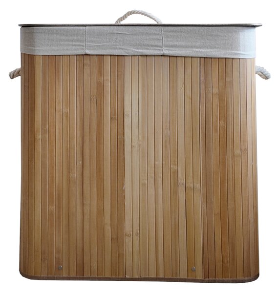 TRENDIE Bambusový koš na prádlo 150l světle hnědý + DÁREK