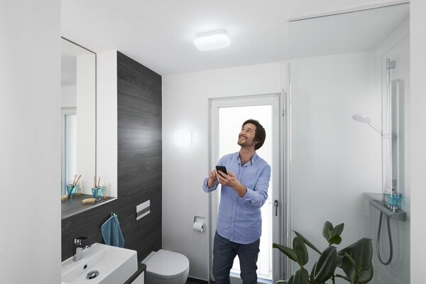 Chytré koupelnové svítidlo Orbis Wall Aqua 280x160mm IP44 Laditelná Bílá