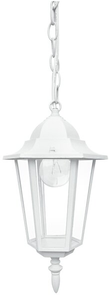FAN LANT-MILANO/S1 BCO Závěsné venkovní svítidlo MILANO bílá, 1xE27, IP44, 17 x 84 cm - FANEUROPE
