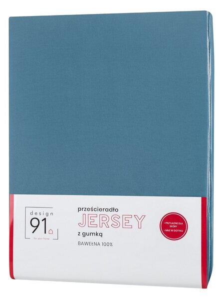 JERSEY PROSTĚRADLO 90X200 CM, VÝŠKA 25 CM SVĚTLEMODRÉ