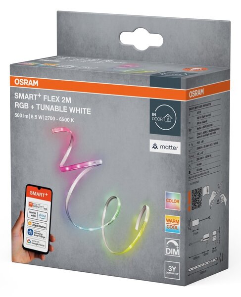 Chytrý LED pásek Matter Flex 2m RGB Laditelná Bílá