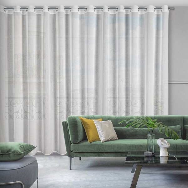 ZÁCLONA NA KROUŽCÍCH MARGO 300 CM X 250 CM CM BÍLÁ