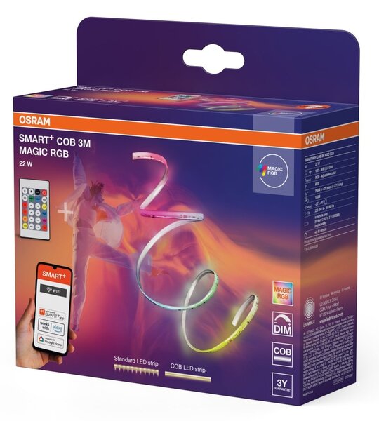 Chytrý LED pásek Wifi COB 3m Magic RGB