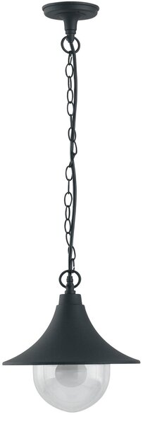 FAN LANT-PAVIA-S1 Závěsné venkovní svítidlo PAVIA černá, 1xE27, IP44, 26 x 98 cm - FANEUROPE