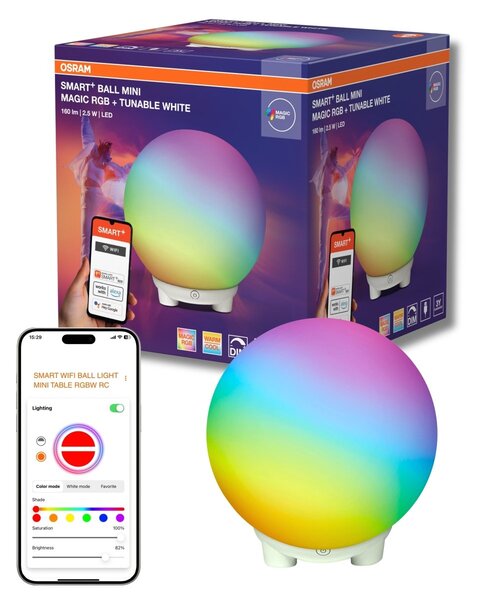 Chytrá stolní lampa Wifi Ball Magic Mini RGBW USB