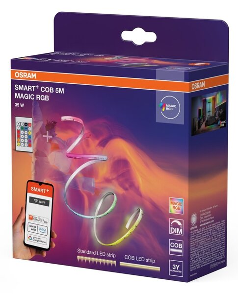 Chytrý Wifi COB 5m Magic RGB na dálkové ovládání