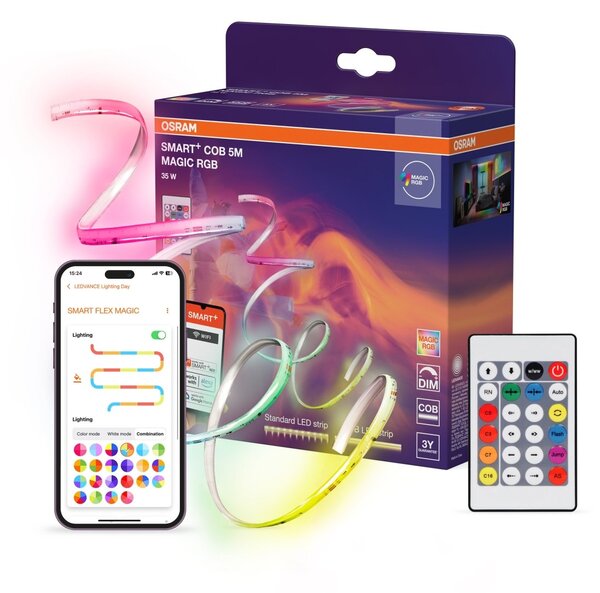 Chytrý Wifi COB 5m Magic RGB na dálkové ovládání