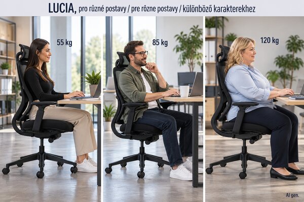Mercury Kancelářská židle LUCIA černá