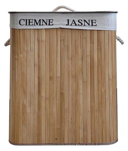 TRENDIE Bambusový koš na prádlo 100l světle hnědý + DÁREK