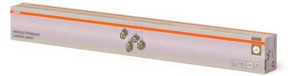 Závěsné svítidlo Needle Linear, 4x E27, Béžové