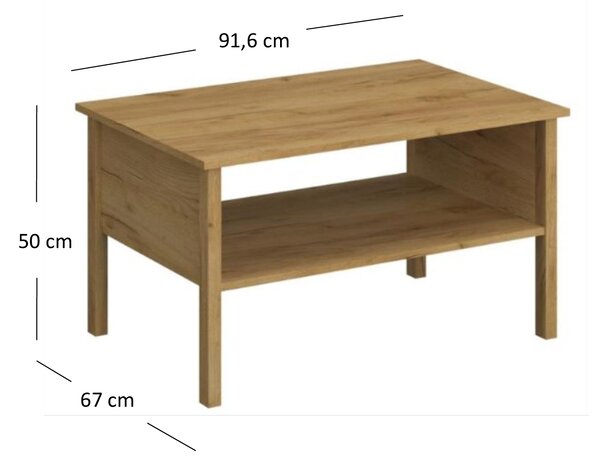Konferenční stolek Keira (dub craft zlatý). Akce -18%