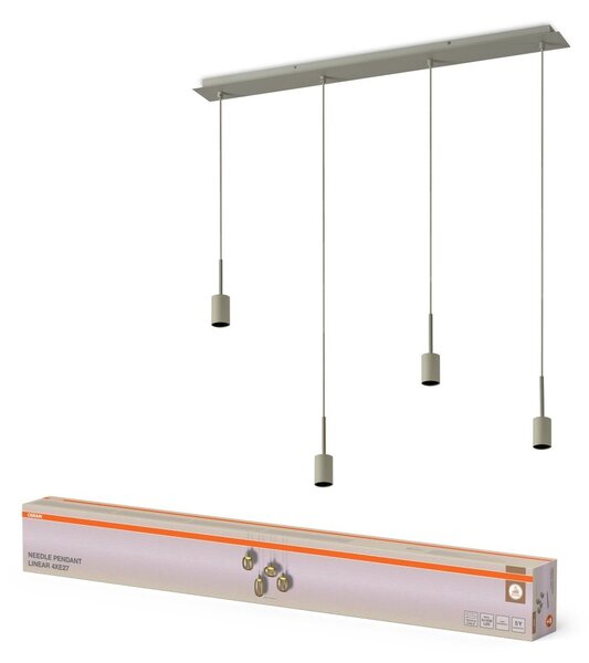 Závěsné svítidlo Needle Linear, 4x E27, Béžové