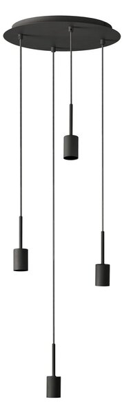Závěsné svítidlo Needle Plate, 4x E27, Tmavě šedé