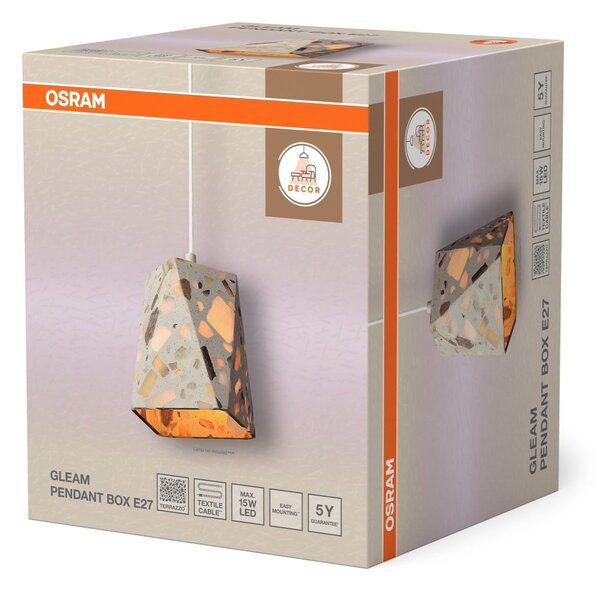 Závěsné svítidlo Gleam Box, 1x E27, Bílé