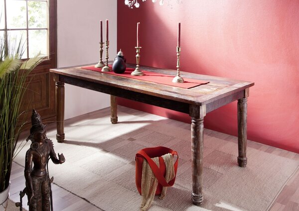 COLORES Jídelní stůl 80x80 cm, staré dřevo