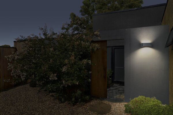 Solární nástěnné svítidlo ENDURA Style Solar Daylight Updown, IP65, Tmavě šedé
