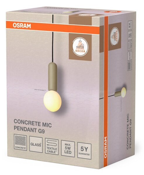 Betonové závěsné svítidlo Concrete Mic, 1x G9, Béžové