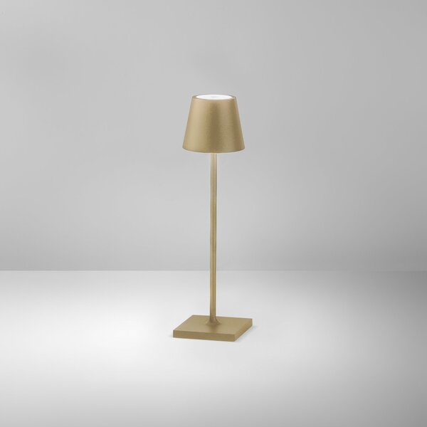 FAN LED-DRINK-S-ORO Nabíjecí venkovní svítidlo DRINK‑S zlatá, LED 1,5 W, 165 lm, integrovaná baterie 1900 mAh - FANEUROPE
