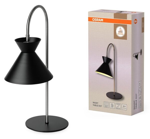 Stolní lampa Waist, 1x E27, Černá