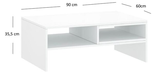 Konferenční stolek Leona (bílá). Akce -18%