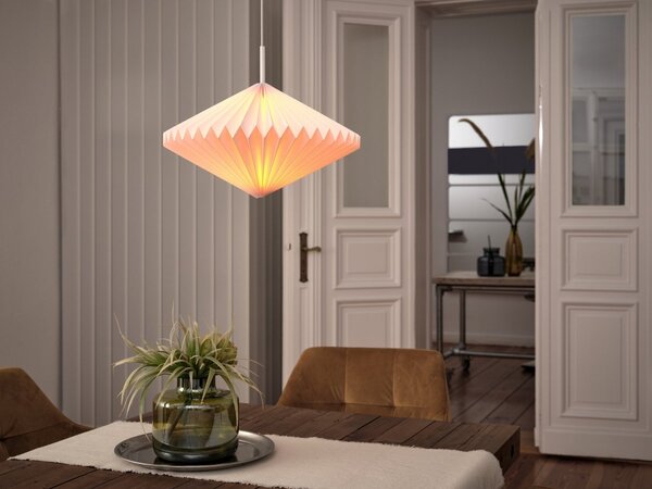 Papírové závěsné svítidlo Paper Lantern Diamond, 1x E27, Bílé