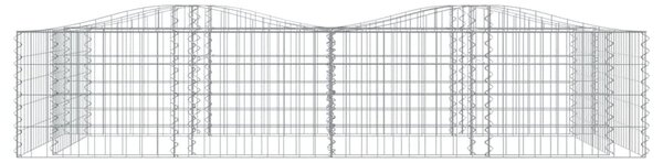 Klenutý gabion vyvýšený záhon 200x100x50 cm pozinkované železo